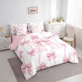 thumbnail image 2 of Feelyou Initial A Letter Bedding Comforter Set 7 Pieces, Bow-tie Queen Bedding Sets, 2 of 7