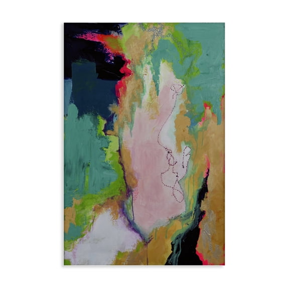 Stupell Industries Modern Bright Mixed Colors Collage Canvas Art, 16 x 24, by Stacy Gresell