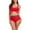 Red, variant on Elainilye Fashion Womens Bikini Swimsuits Two Piece Bathing Suit Swimwear Sexy Casual Bikini Set High Waisted Bikini Swimsuit,Green