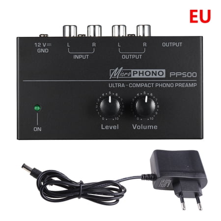 PP500 Phono Preamp Preamplifier with Controls Input Output 1/4 TRS Output Interfaces for LP Turntable