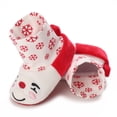thumbnail image 5 of Esho Christmas Baby Shoes Snow Boots, Infants Winter Xmas Plush Warm Slipper Shoes Santa Elf Booties Shoes 0-18M, 5 of 8