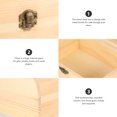 thumbnail image 3 of EeaseMX Cajas de almacenamiento de madera maciza con diseño de arco, cajas de regalo y cofres de tesoros (grandes), 3 of 7