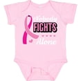 thumbnail image 3 of Inktastic Breast Cancer Awareness Nobody Fights Alone Pink Ribbon Boys or Girls Baby Bodysuit, 3 of 5
