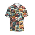 thumbnail image 2 of Hawaiian Shirt For Men, Off Road Racing Car Colorful Mens Button Down Short Sleeve Shirt, Summer Beach Shirts For Men, 2 of 2