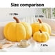 thumbnail image 2 of Cojines en forma de calabaza, almohadas decorativas para habitación, almohada elegante de forro polar para sofá, decoración del hogar, café oscuro, 11,02", 2 of 5
