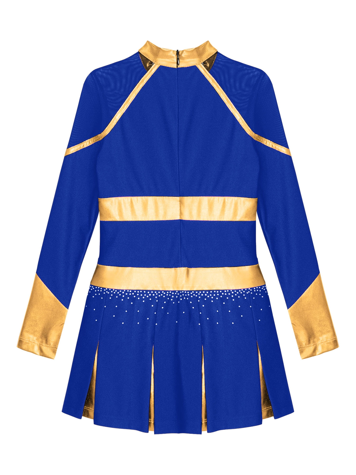 iiniim Cheer Leader Girls Cheerleading Uniform Complete Dress Blue 8