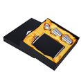 thumbnail image 1 of Fdit Stainless Steel Hip Flask Black Leather Funnel with Two Wine Cups Set for Birthday Gift, Liquor Flask, 1 of 10