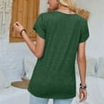 thumbnail image 6 of FAIWAD Women Dressy Summer Tops Short Sleeve Lace Trim V Neck T Shirts Business Casual Pullover Tops, 6 of 6