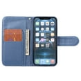 thumbnail image 2 of Nalacover Wallet Case for iPhone 14 Pro, Camellia Pattern Premium Elegant PU Leather Wrist Strap Shockproof Flip Cover with Card Slots Holder Magnetic Clasp Kickstand Bracket Folio Case,Blue, 2 of 5