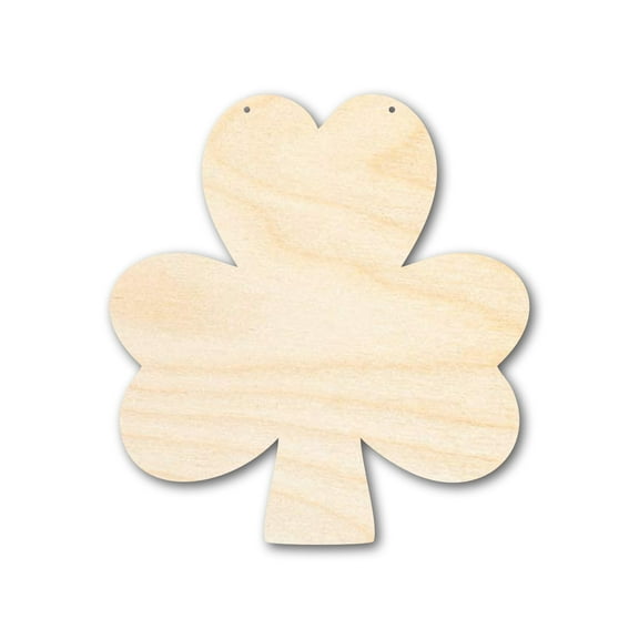 Unfinished Shamrock Door Hanger 12" / 1/2"