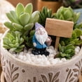 thumbnail image 4 of KGJQ Mini Gnomes Figurine, Resin Welcome Gnome Garden Statue, Small Dwarf Ornament for Fairy Garden, Flower Pot, Home Decor, 4 of 7