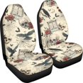 thumbnail image 3 of POLERO Rose and Raven Design Polyester Front Seat Cover Stretchy, Removable Vehicle Seat Covers for Women, Set of 2 Auto Interior Cover, 3 of 13