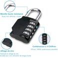 thumbnail image 1 of 4-Digit Combination Padlock, 2-Piece Combination Padlock 4-Digit Combination Padlock Waterproof And Rustproof, Suitable For Homes, Schools, Businesses, Lockers And Other Places, 1 of 5