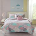 thumbnail image 4 of Urban Habitat Kids Twin Reversible Cotton Child Quilt Set with Decor Pillows 4-Piece Pink Coverlet, 4 of 5