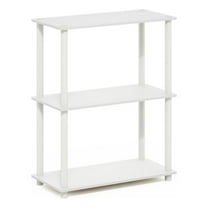 Pemberly Row Turn-N-Tube 3-Tier Compact Multipurpose Shelf Display Rack - White