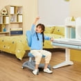 thumbnail image 4 of Topbuy Kids Study Chair w/Lockable Casters Adjustable Height for Growing Child Blue, 4 of 6