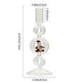 thumbnail image 3 of Portavelas de cristal con forma de árbol de Navidad, estilo Papá Noel. Adorno decorativo para el hogar., 3 of 6