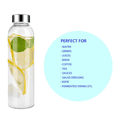thumbnail image 2 of Glass Juice Bottles with Lids for Juicing 18 Oz, Reusable Clear Glass Water Bottles with Airtight Cap for Refrigerator, 2 of 6