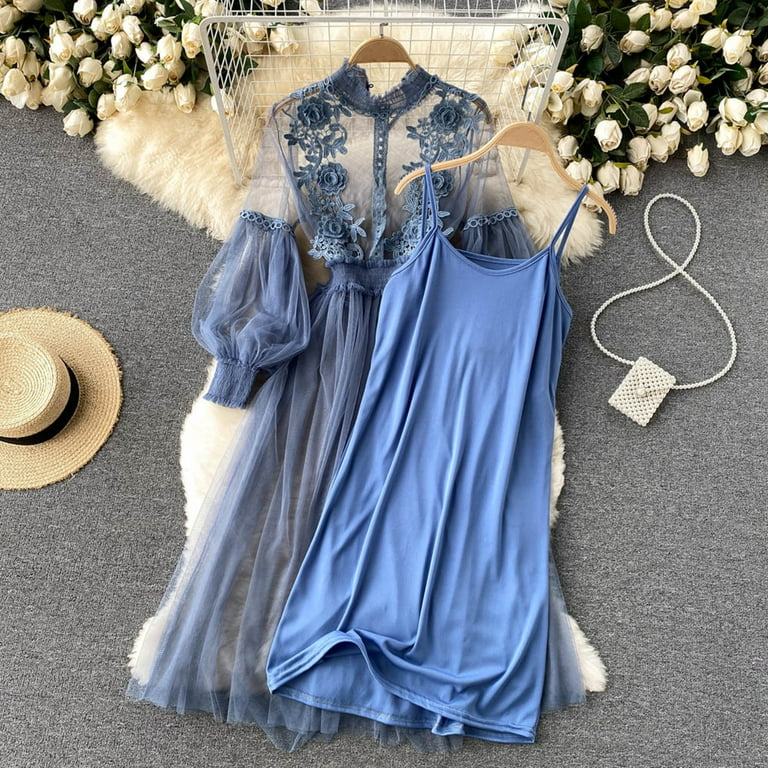 knee length dresses for ladies Midi Slip Dress with Side Slit – MICHELLE JONAS main image 1