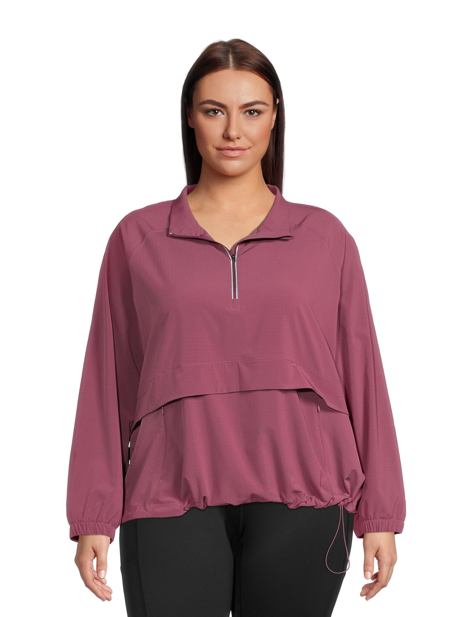 Avia Women's Plus Size Pullover Windbreaker Jacket