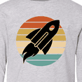 thumbnail image 4 of Inktastic Space Rocket Retro Sunset Long Sleeve Youth T-Shirt, 4 of 5