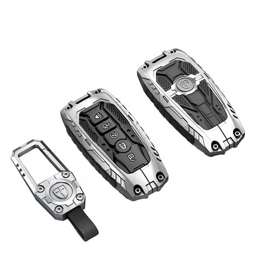 Heavy Metal Key Fob Cover Case Protector for Ford, Keychain, Accessories for Ford Smart Key 3 4 5 Buttons Protector
