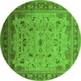 thumbnail image 1 of Ahgly Company Indoor Round Oriental Green Traditional Area Rugs, 6' Round, 1 of 4