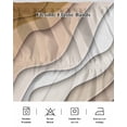 thumbnail image 5 of Beige Ombre Wrap Around Bed Skirts for Queen Bed 16" Drop,Bed Skirt with Adjustable Elastic Belt Dust Ruffle Bed Valance for Bedroom Hotel Modern Geometric Abstract Aesthetic Cream Bed Frame Cover, 5 of 7