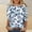 #0298-Multicolor, variant on Womens 3/4 Sleeve T Shirts, Loose Fit Round Neck Tops with Allover Print, Relaxed Casual Blouses for Women, Everyday Spring Summer Flowy Tops Gift