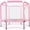 4.5x3.6ft-Pink, variant on Mini Trampoline for Kids, 55'' Toddler Small Trampoline with Enclosure Net, Indoor Outdoor Toy for Boys Girls, with Ocean Balls, 6 Steel Supports, Blue
