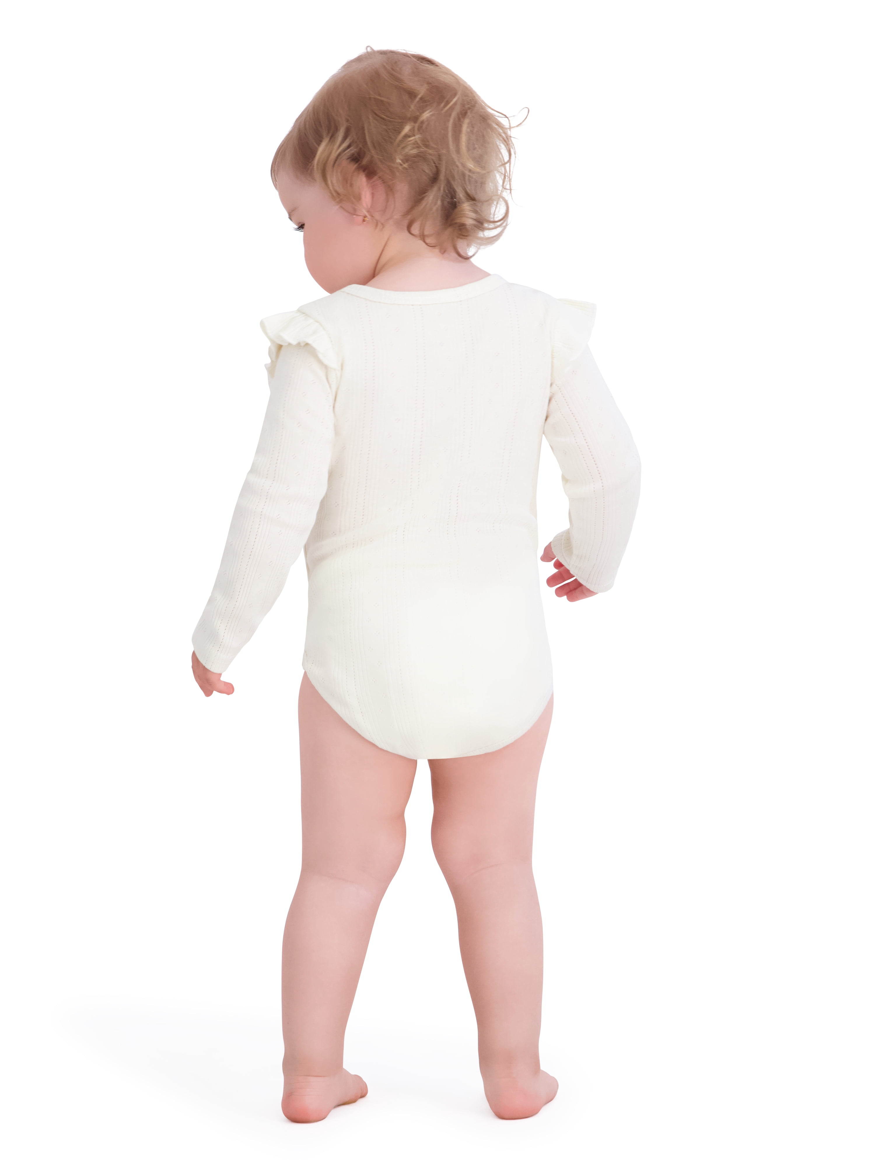 Minnie Mouse Baby Girls 3 Pack Long Sleeve Bodysuit, Size 0-24 Months