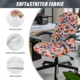 thumbnail image 6 of HELLHERO Sea Turtle Print Office Chiar Cover, Protective Stretch Office Chair Cushion Backrest Cover for Rotating Desk Slipcover Easy Install, Blue, 6 of 7