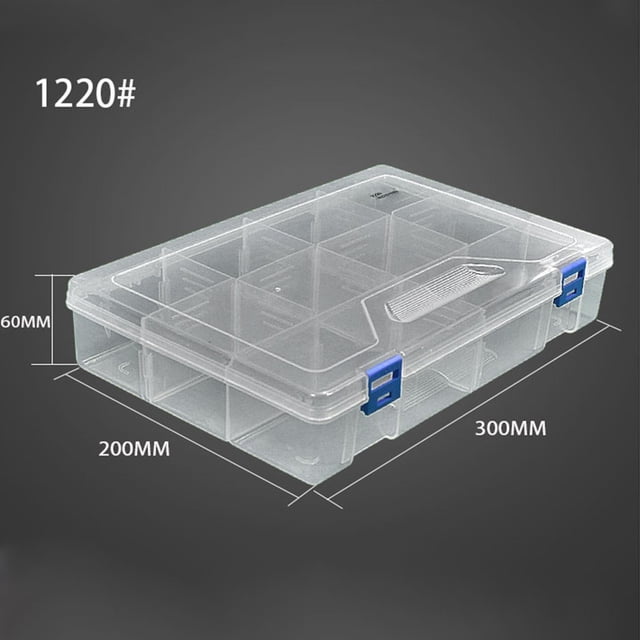 Boîte de Rangement en Plastique à Compartiments Réglables 6-10 Grilles Étui à Vis Organisateur