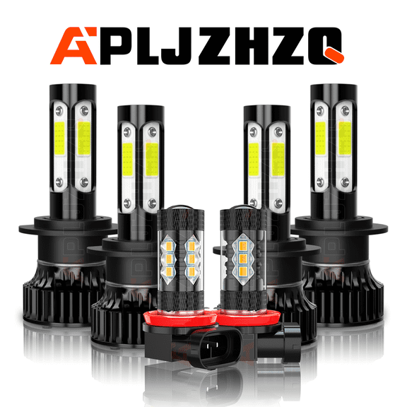 6Pcs Bulbs Compatible with Hyundai Sonata 2012 2013-014 LED Headlight Hi/Lo Fog Light 6K