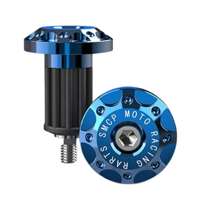2 tapones universales para empuñaduras de manillar de motocicleta, tapón de extremo de barra de manillar de aleación de aluminio apto para motocicleta Azul Yotijar Tapas de puños de manillar