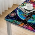 thumbnail image 5 of Acheng Moon Stars Psychedelic Art Square Tablecloth Washable for Home Kitchen Outdoor Decoration 100% Polyester Fiber 36*36, 5 of 8