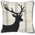 thumbnail image 1 of Plaid Deer Decorative Pillow - Grey, 1 of 1