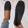 thumbnail image 6 of Norvail Womens Lightweight Open Toe Flat Sandals - Casual Slip-On Summer Beach Shoes, Hollow Out Flat Sandals, Solid Color Round Toe Slip On Summer Going Out Shoes, 6 of 6