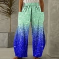 thumbnail image 1 of Fashion Women Comfortable Printed Elastic Waist Leisure Pants Pockets Loose Pants, 1 of 3