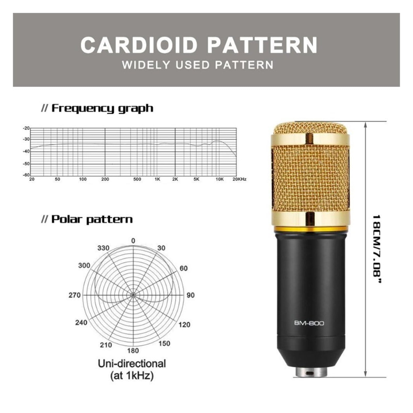 Professional Condenser Microphone Kit With V8 Sound Card Set For Live Streaming Mic Home Studio