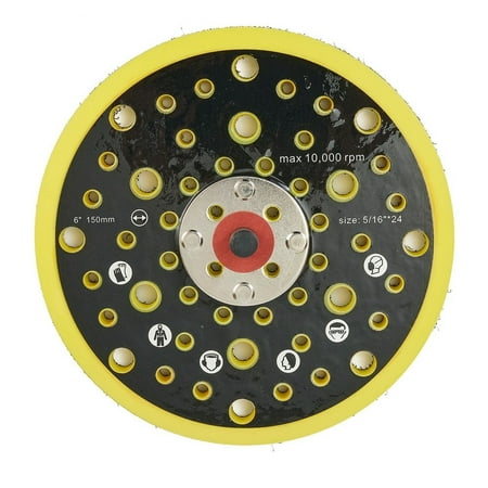 

Sufanic 6 inch 52 Holes Sander Backing Pad Hook&Loop Dust Free Sanding Disc