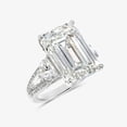 thumbnail image 2 of Zoya Jewel Radiant 2.4 Ct Emerald Cut Moissanite Ring – Women’s Solitaire Wedding Engagement – 14K White Gold Plated – Prong Set Gift for Birthdays & Proposals, 2 of 2