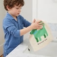 thumbnail image 4 of Unique Bargains 4Pcs Cartoon Cotton Soft Absorbent Face Cloths Green 13" x 13", 4 of 5