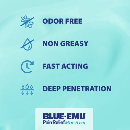 Blue-Emu Pain Relief Micro-Foam, OTC Muscle & Joint Pain Relief, 3.5 oz