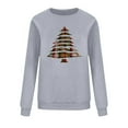 thumbnail image 6 of YUGYXL Christmas Sweatshirt Women Vintage Xmas Tree Print Shirt Plus Size Ugly Christmas Pullover Sweater Gray L, 6 of 6