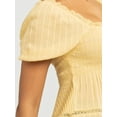 thumbnail image 3 of Jessica Simpson Women's and Women's Plus Waverly Cotton Smocked Blouse, Sizes XS-4X, 3 of 9