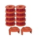 thumbnail image 4 of BRIGHTFUFU 10PCS / Set Cabezal de corte de corte Línea de nylon Cuerdas para cortar Bobinas de repuesto Bobinas con tapas Compatible para WORX WA0010 (Naranja), 4 of 8