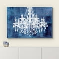 thumbnail image 3 of wall26 Canvas Print Wall Art White Chandelier Silhouette on Navy Background Decorative Lights Digital Art Modern Art Chic Relax/Calm Multicolor for Living Room, Bedroom, Office - 24"x36", 3 of 5