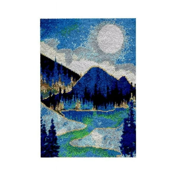 Artical DIY Pattern Rug Pattern Latch Hook Kit Rug Making Crafts for Kids/Adults