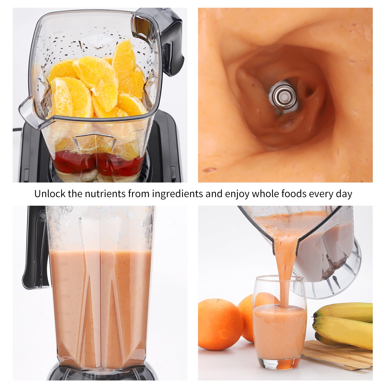 2200W High Power Countertop Blender for Smoothies, Soups & Frozen Drinks